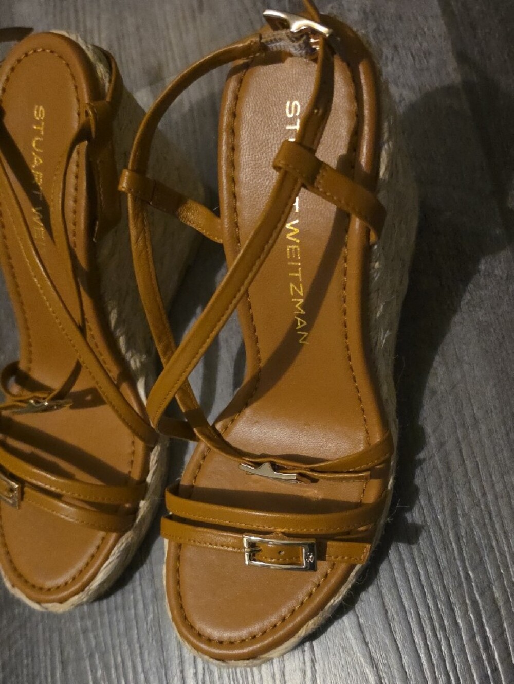 Stuart Weitzman Georgie Espadrille Wedge Sandals Size 6.5 - Picture 6 of 8